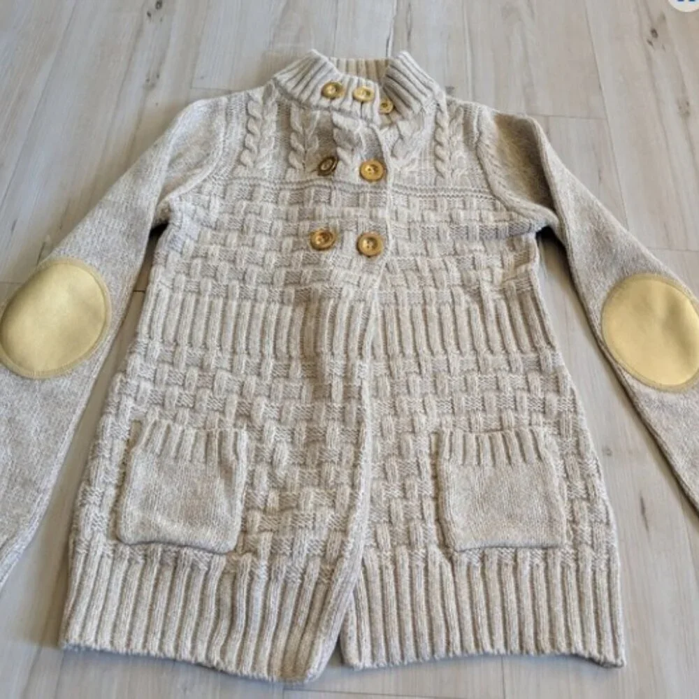 Kaisley Cardigan Sweater, Being Gold